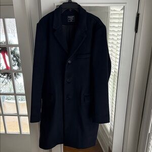 Abercrombie & Fitch Men's Dark Blue Trench Coat
